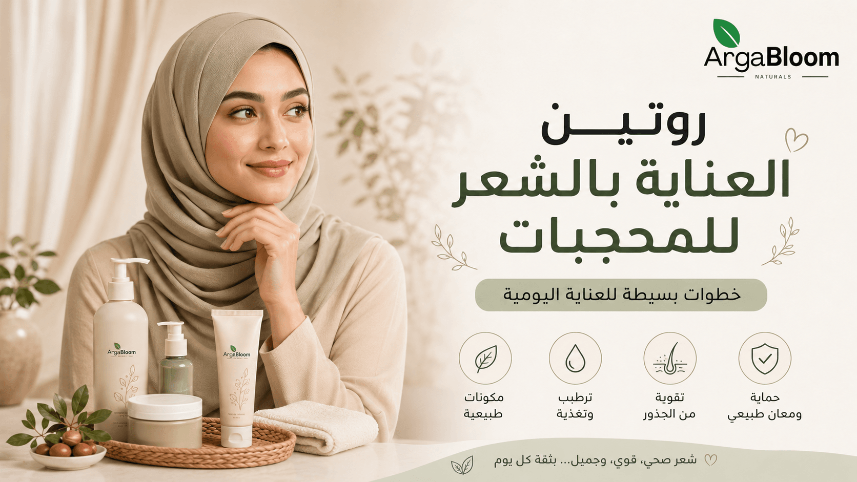 روتين العناية بالشعر للمحجبات: دليل شامل لشعر صحي وقوي تحت الحجاب